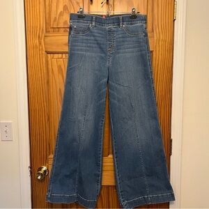 Spanx SPANXshape EveryWear Seamed-Front Wide Leg Jeans - Large PETITE